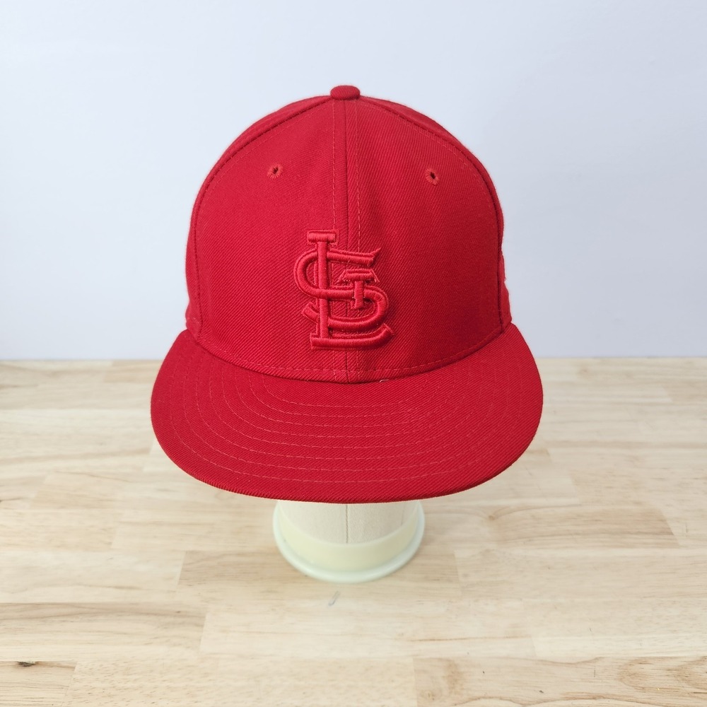 St. Louis Cardinals New Era 59FIFTY Fitted Cap Hat 7 1/4 MLB All Red